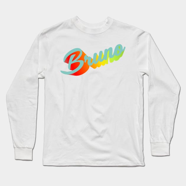 Colorful Bruno Long Sleeve T-Shirt by CreatenewARTees